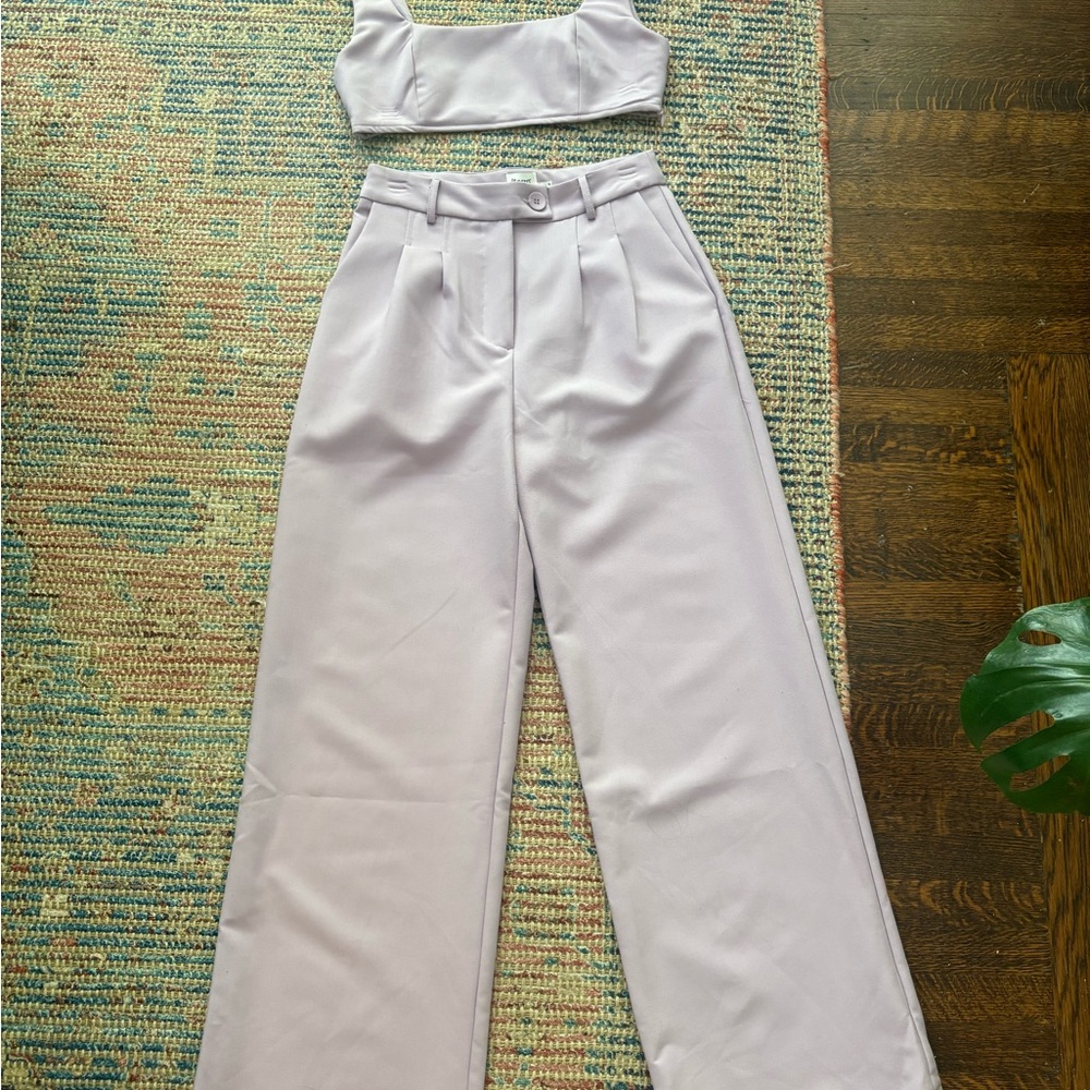 Princess Polly Lilac Wide-Leg Pants